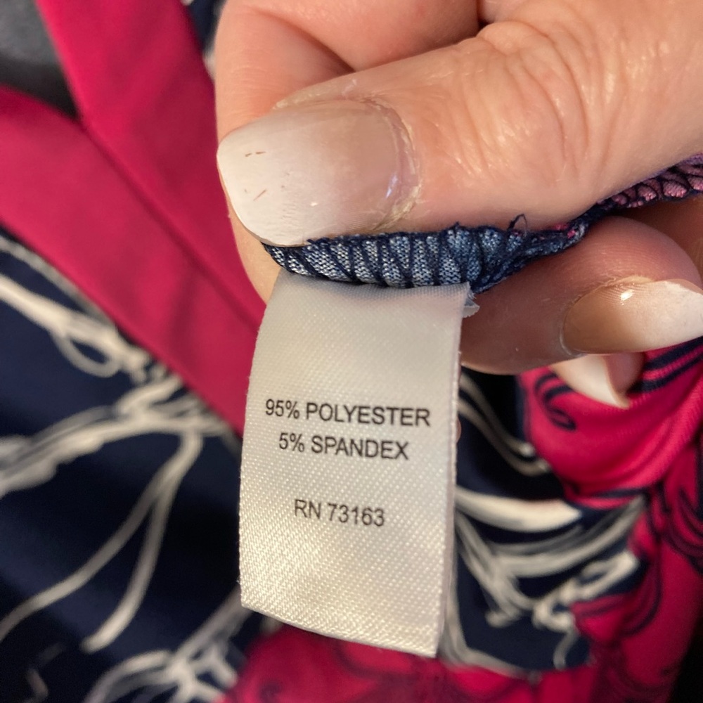 Melissa Paige Size L vibrant Pink and Navy Women's Top - Picture 4 of 4